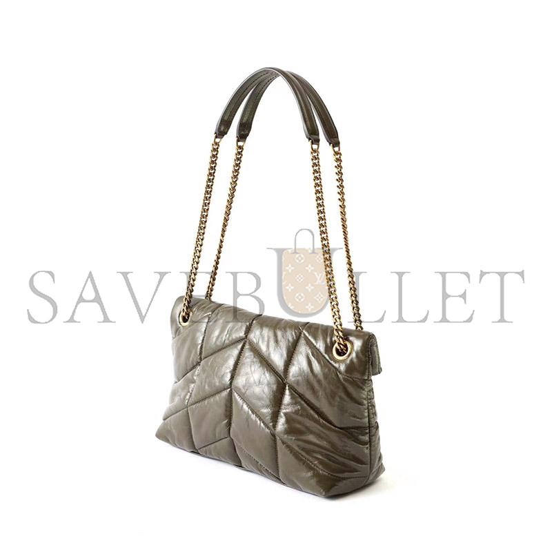 Y*L puffer small chain bag in crinkled leather 577476200452 (29*17*11cm)